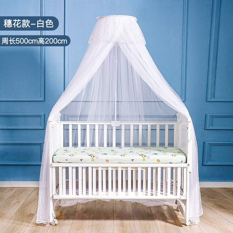 Wholesale Crib Mosquito Cover with Bracket Pole Full Cover Type Free Punch Baby Supplies