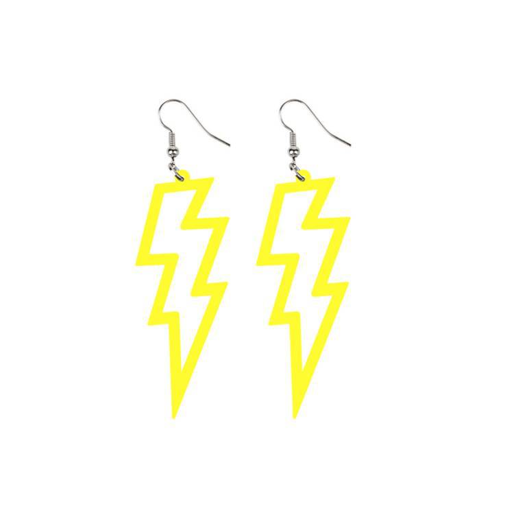 Wholesale Geometric Acrylic Cut Out Lightning Earrings
