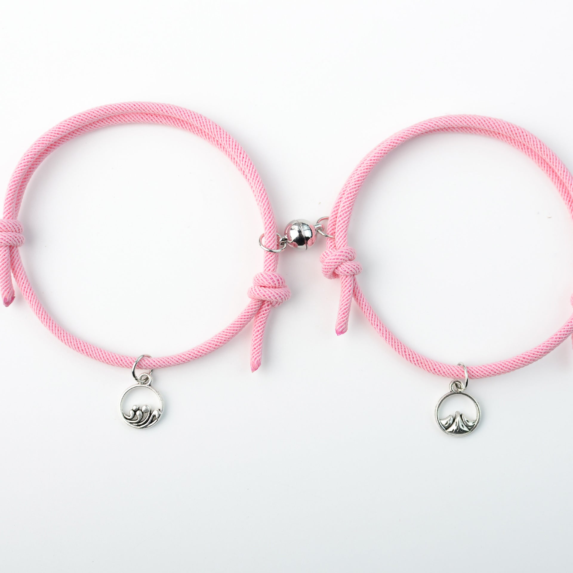 Wholesale  Magnetic Attraction Couple Pair Braided Cord Bracelets