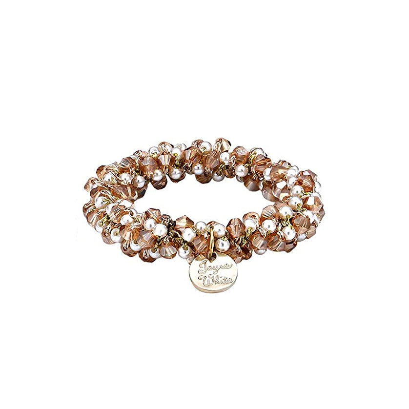 Wholesale Crystal Pearl Resin Hair Scrunchies