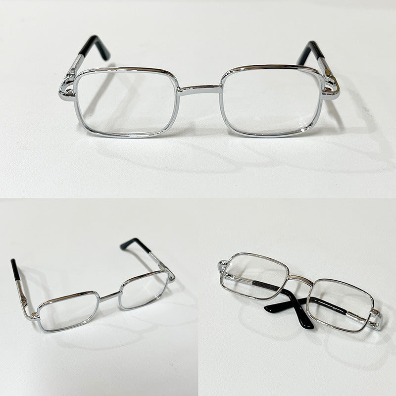 Wholesale 8. 5cm wide metal eyeglasses Doll Accessories