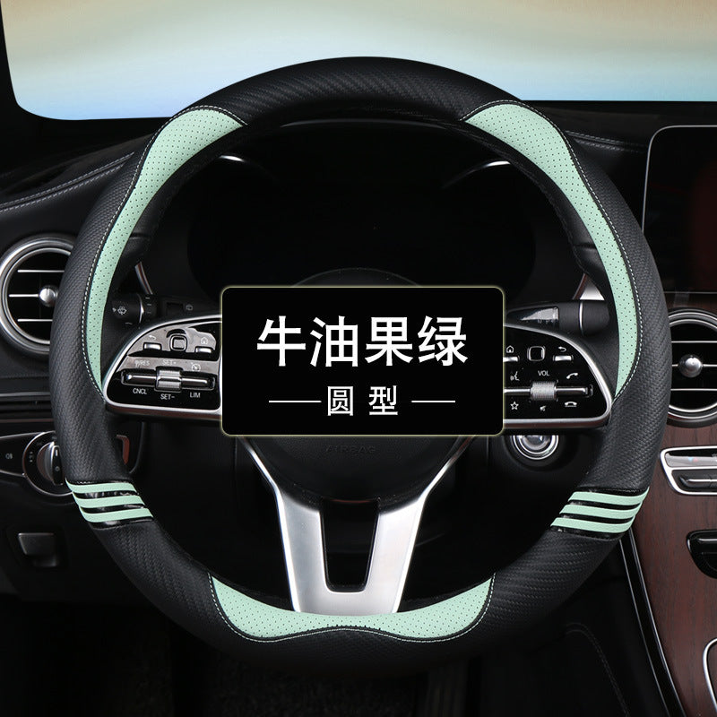 Wholesale Car Steering Wheel Non-slip Sweat-absorbent Round Cute Cartoon Fiber Grip Cover