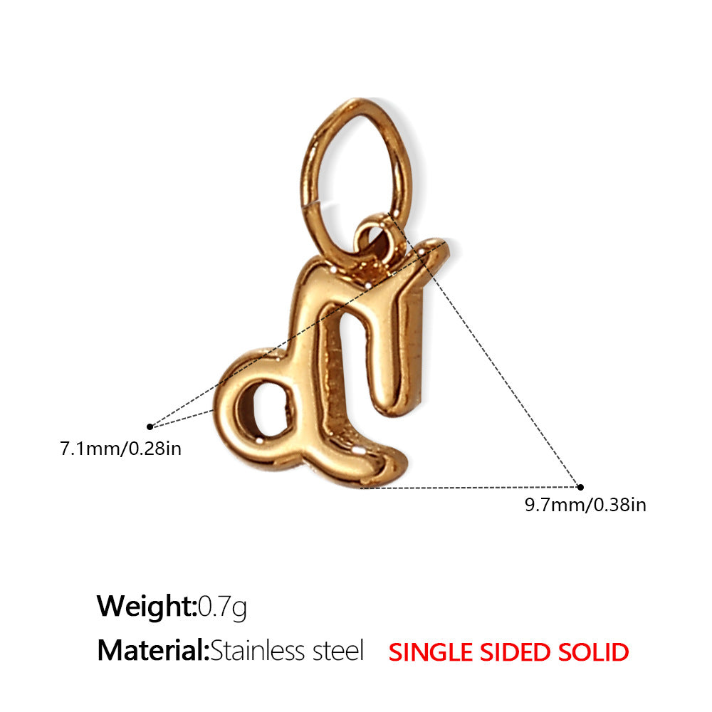Wholesale Stainless steel twelve zodiac necklace pendant accessories