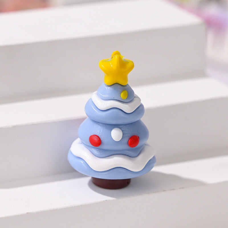 Wholesale 10pcs/pack  Colorful Christmas Tree Beads  3D Focal Beads