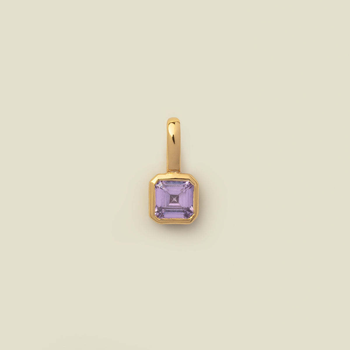 Wholesale Colorful birthstone block zircon  titanium steel pendant