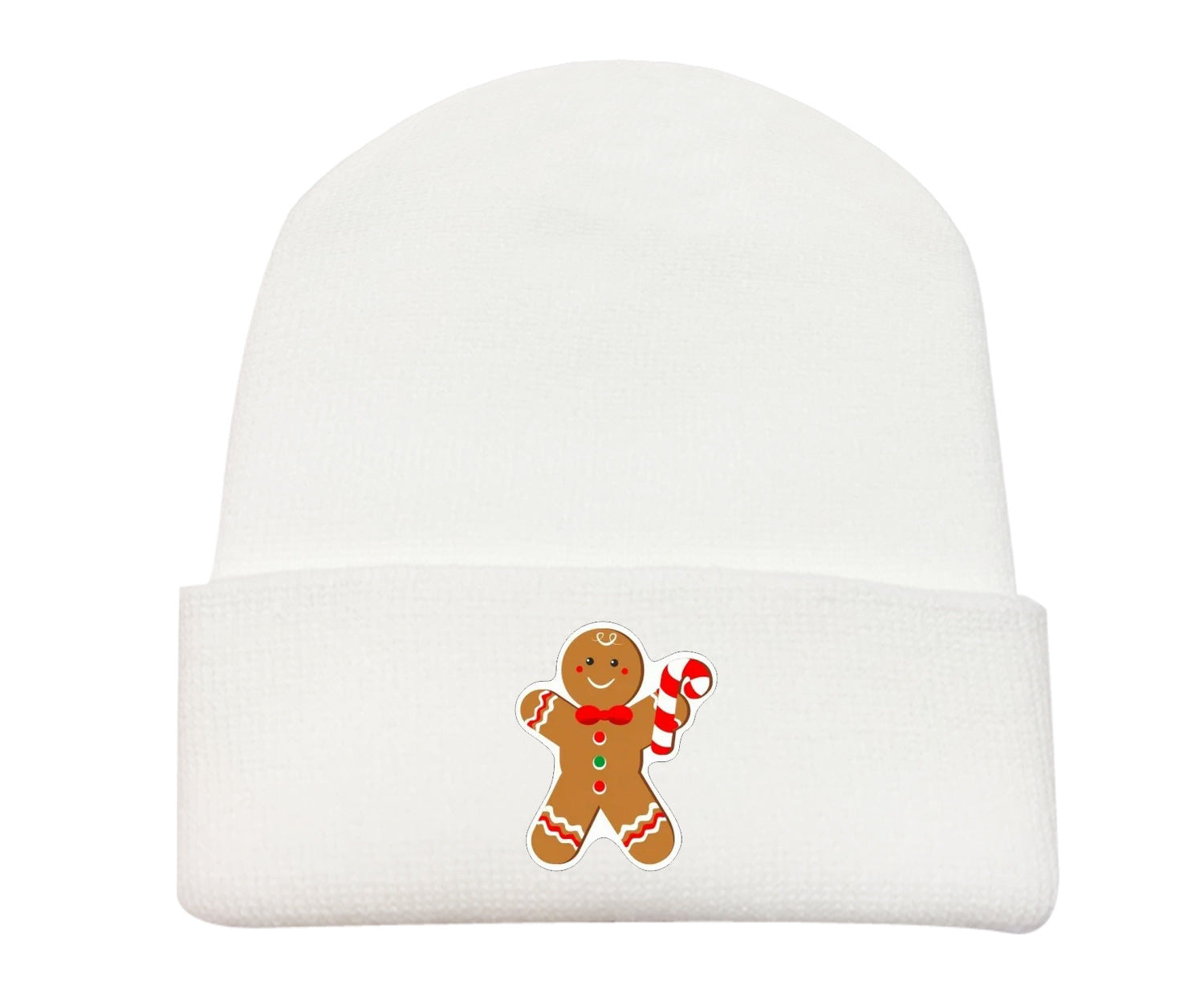 Wholesale Christmas Gingerbread Man Printed Woolen Hat
