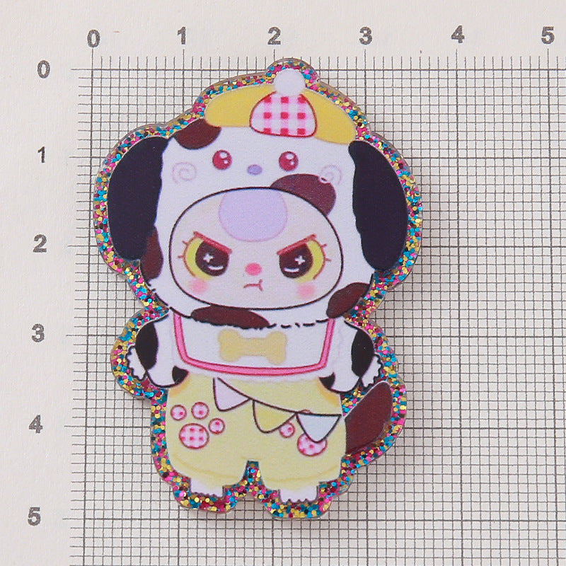 Wholesale 10pcs Colorful and cute cartoon Acrylic Flatback