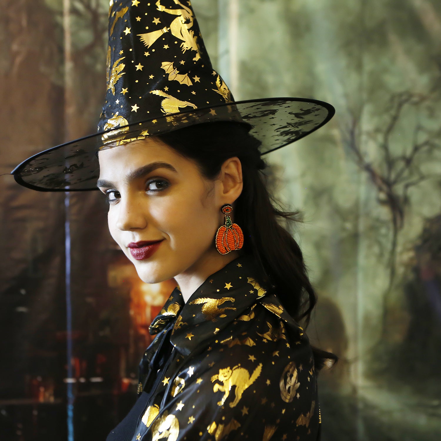 Wholesale Niche Retro Pumpkin Beads Earrings