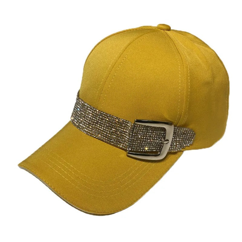 Wholesale Rhinestone Belt Buckle Visor Fashion Hat