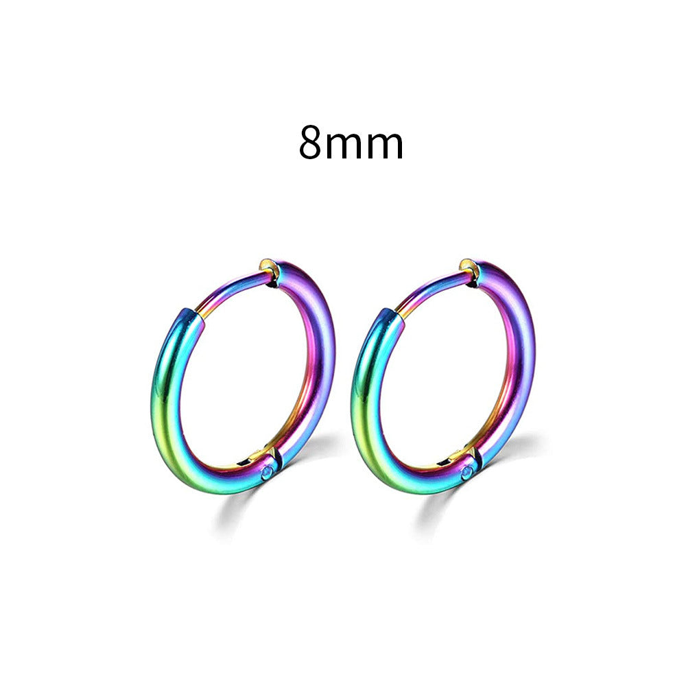 Wholesale Creative Design Stainless Steel Circular Earrings