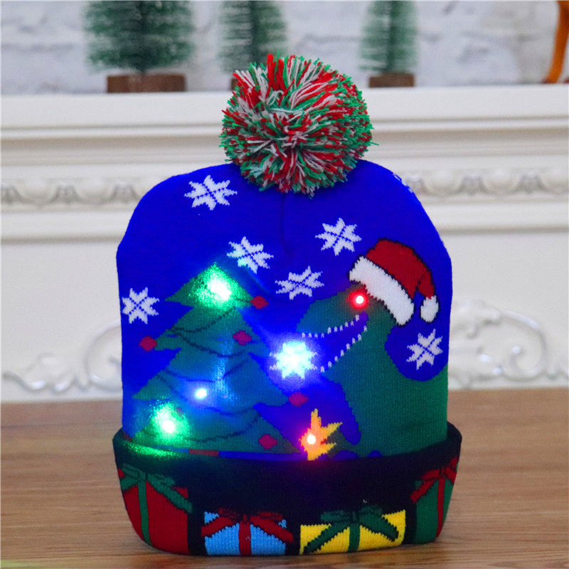 Wholesale Christmas Colorful Luminous High-end Beanie
