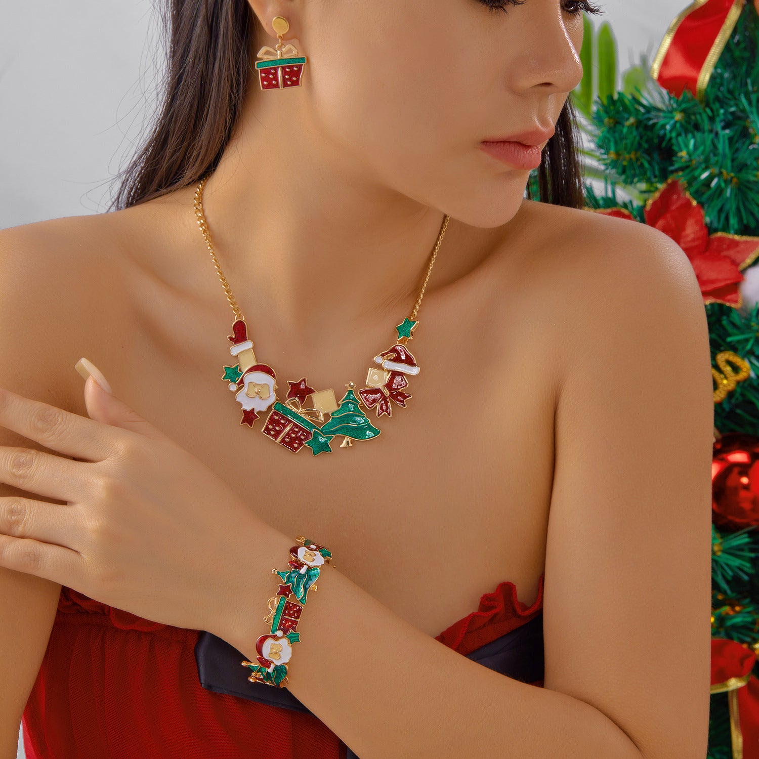 Wholesale  Christmas Tree Jewelry Set