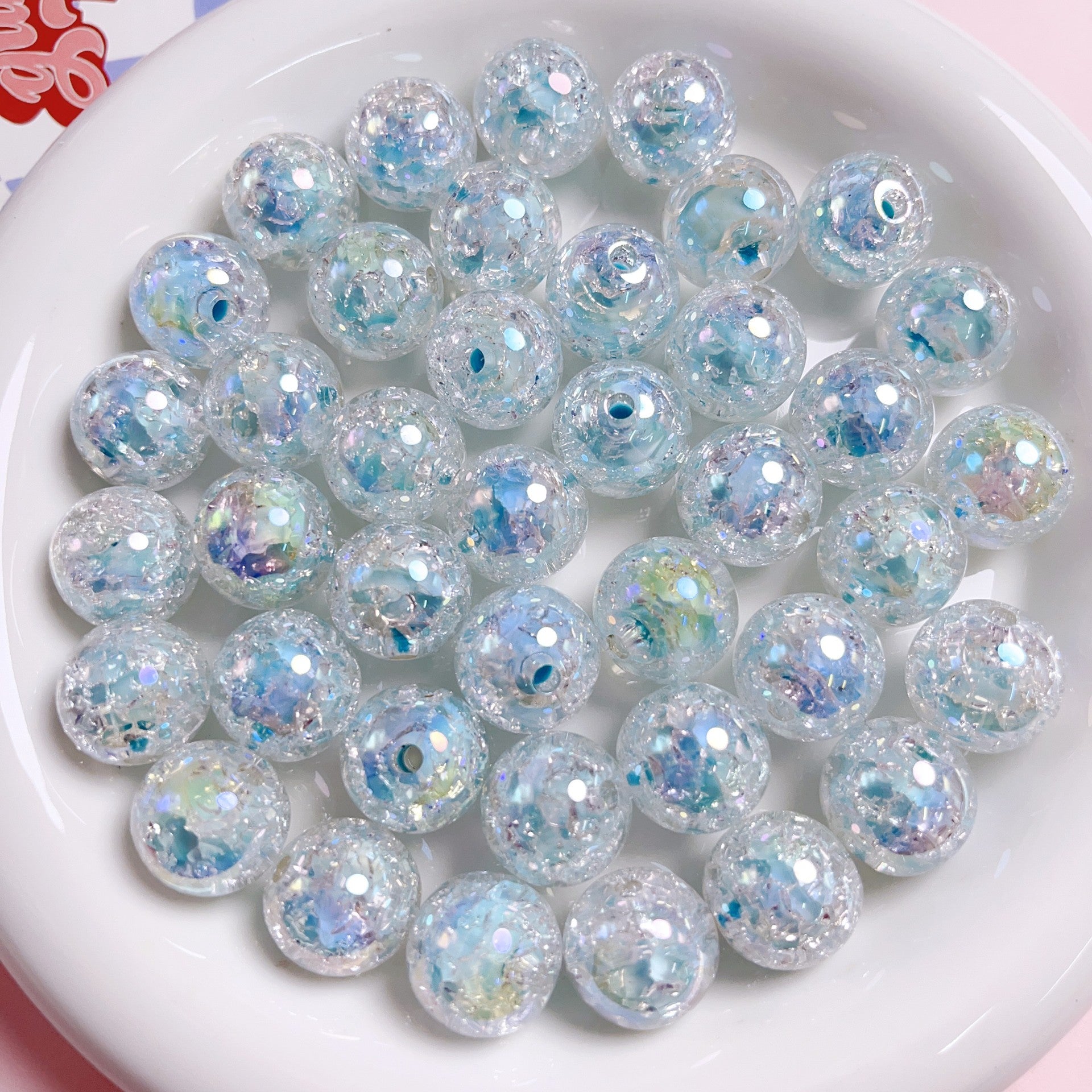 Wholesale 16mm 10PCS/PACK Luminous Burst Acrylic Beads