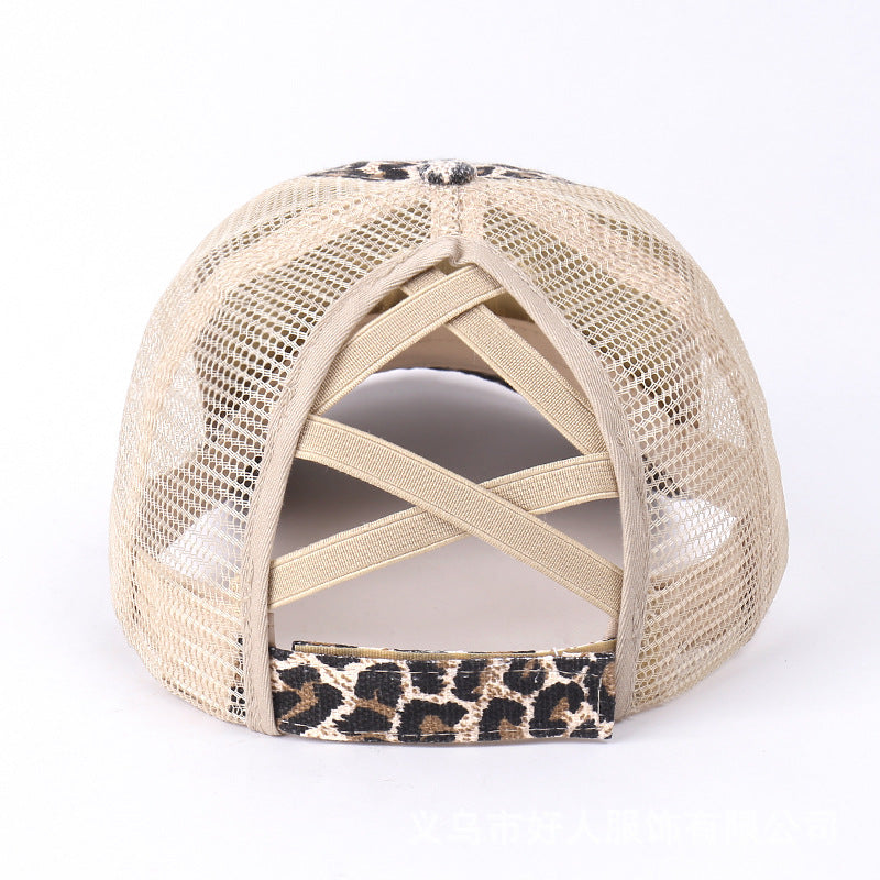 Wholesale Breathable Mesh Leopard Zebra Visor Baseball Cap