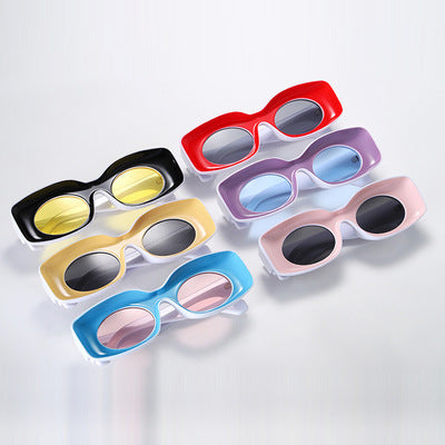 Wholesale Square Candy Color PC Sunglasses