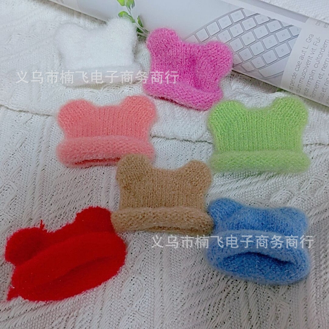 Wholesale 10pcs Christmas Mini Wool Hat Knitted Finger Wool Hat Doll Accessories