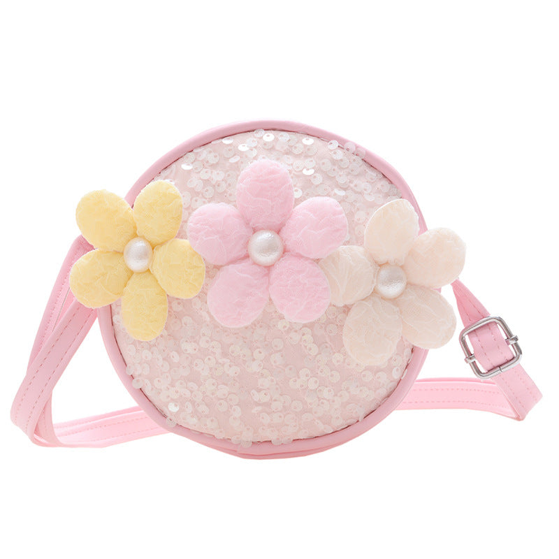 Wholesale PU Sequin Kids Messenger Bag