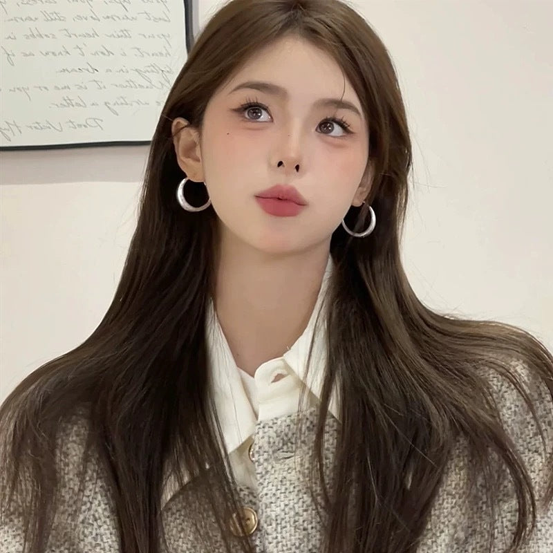 Wholesale Geometric oval high-end cool style earrings