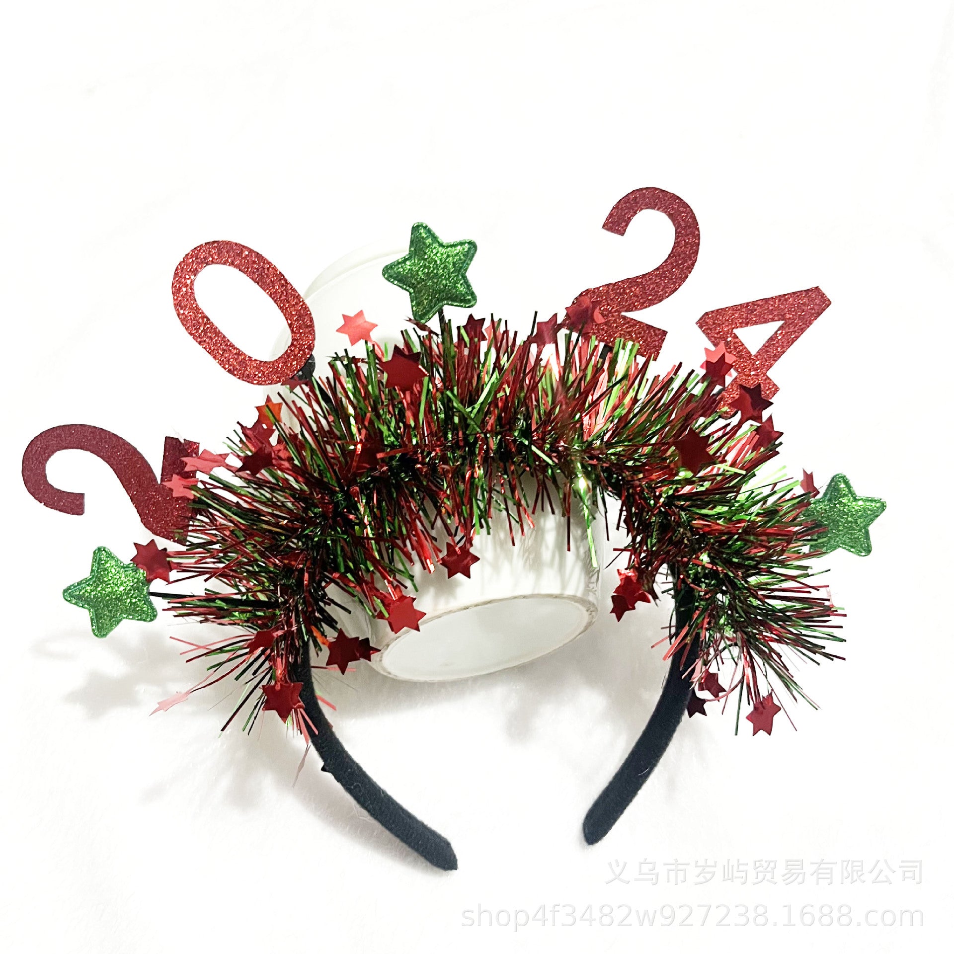Wholesale Christmas 2024 Number Fabric Headbands