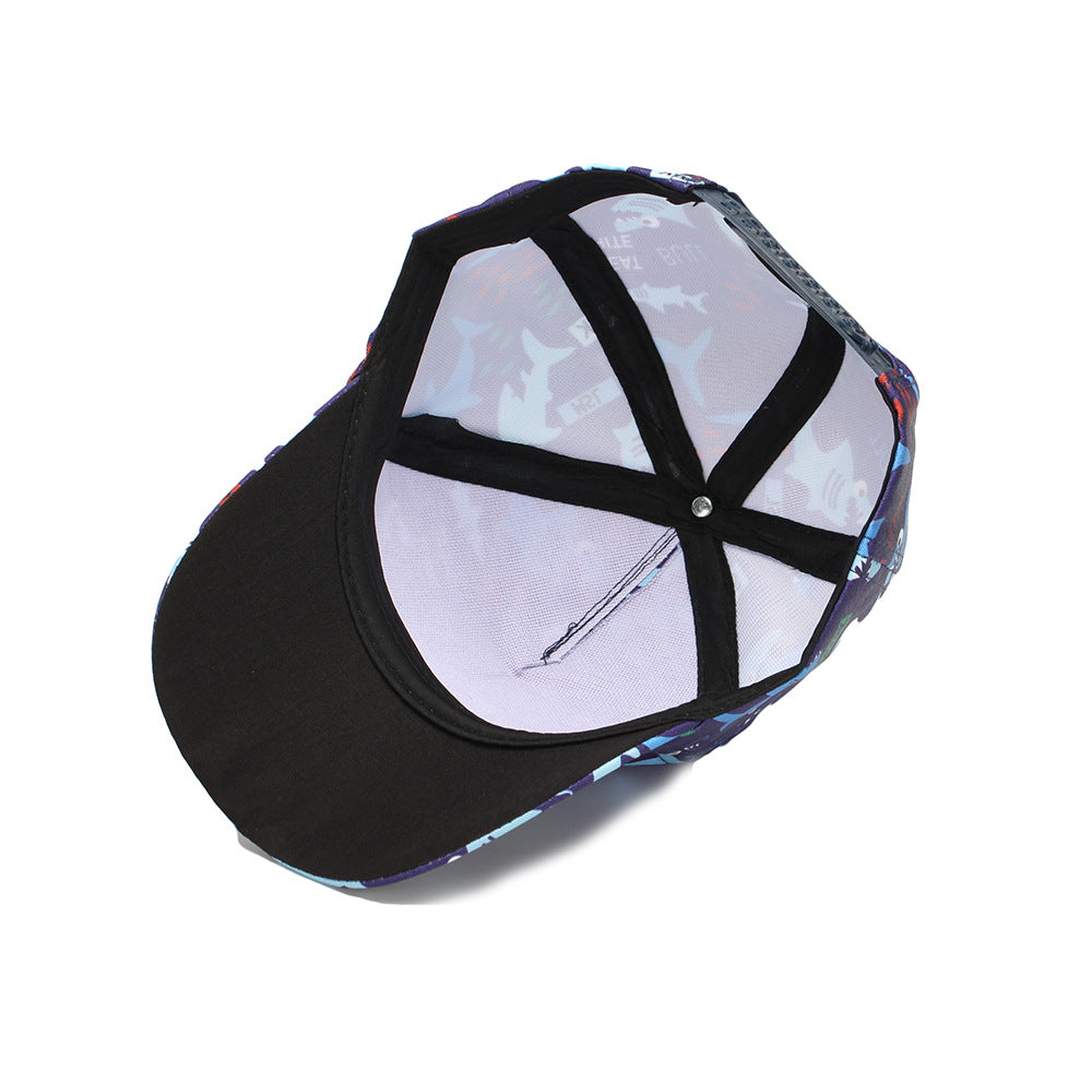Wholesale Cotton Polyester Cartoon Animal Fruit Print Kids Baseball Cap