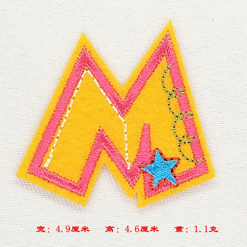 Wholesale Colorful English letter embroidery DIY Patches