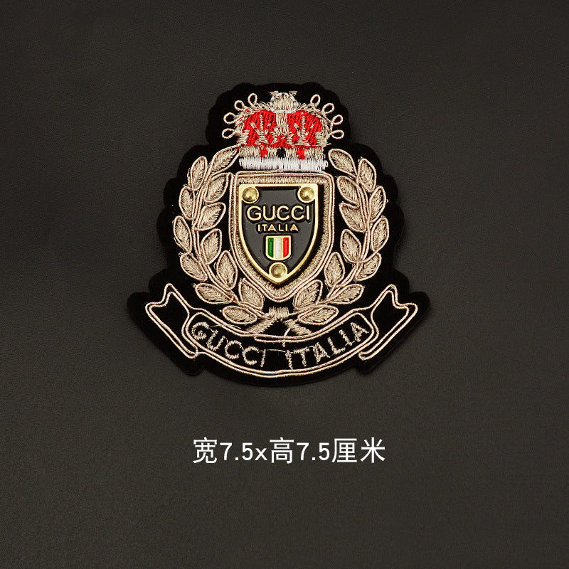 Wholesale Chic 3D Embroidered Badge Brooch For Suits ets Bags Fashion Accessory Boutique Resale