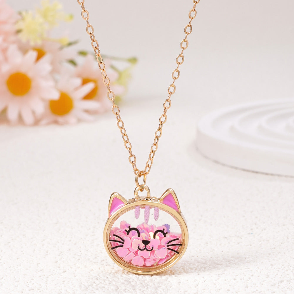 Wholesale Cute Cat Frog Bear Kidsren' s Necklace