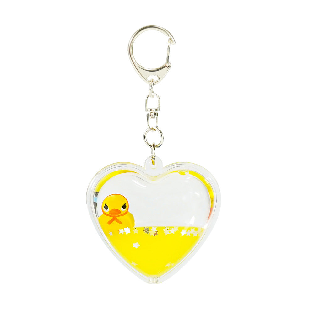 Wholesale Crystal Ball Ocean Series Acrylic Oil-Infused Liquid Quicksand Keychain