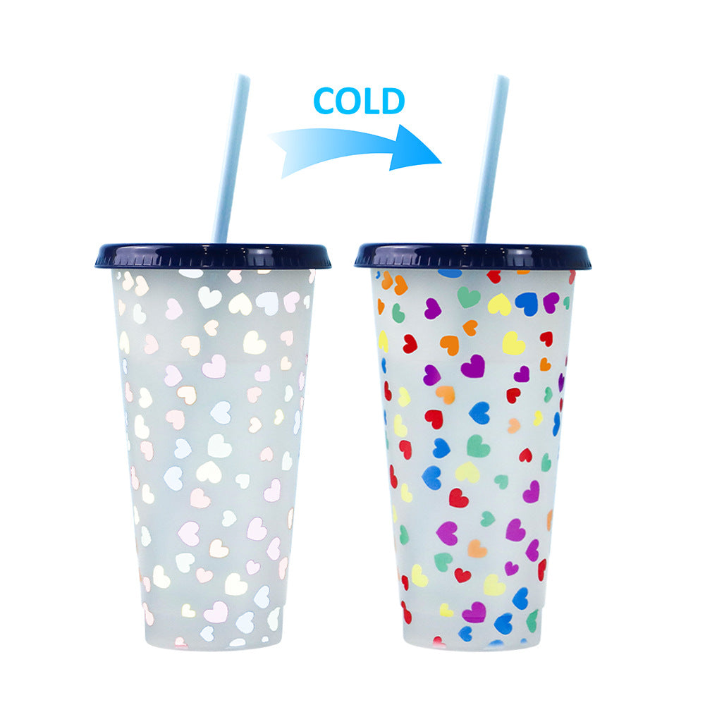 Wholesale Valentine's Day Single Layer PP Plastic Color Changing Cup