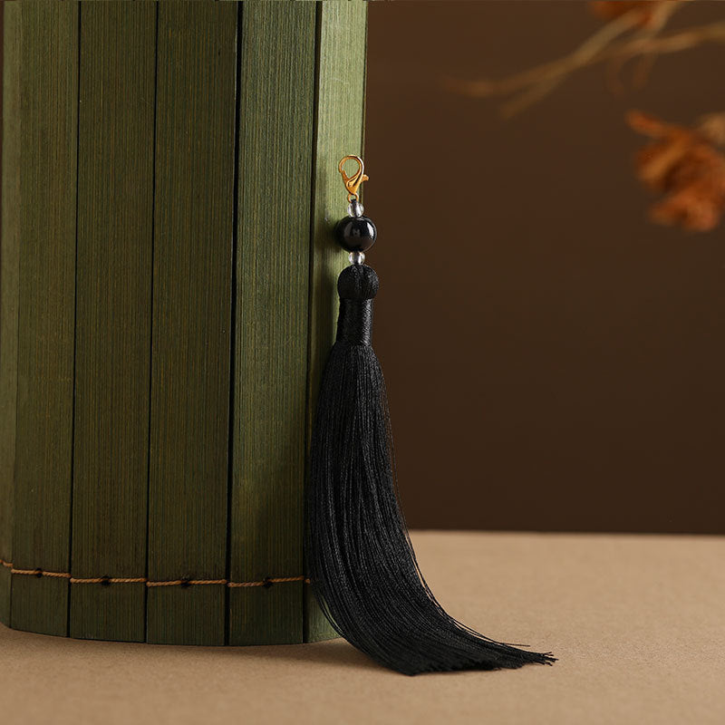 Wholesale 12CM Beaded Lobster Clasp Tassel Pendant