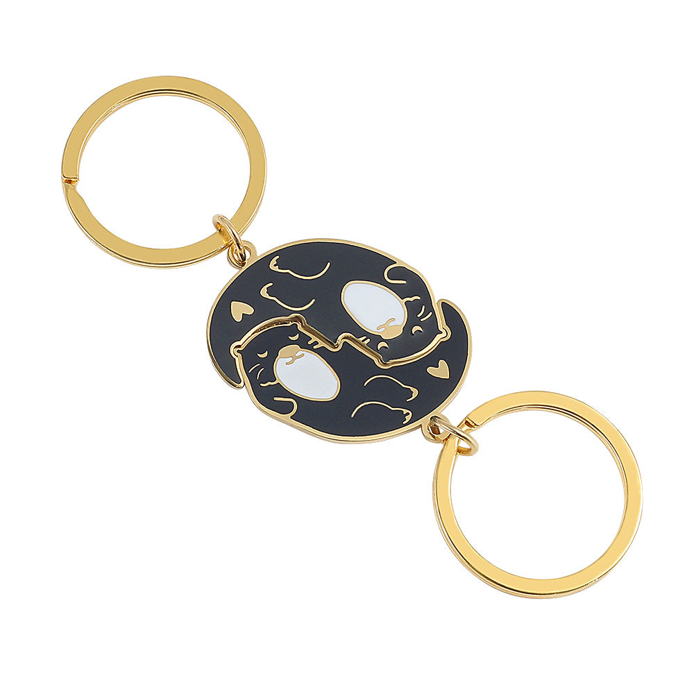 Wholesale Zinc Alloy Cat Puzzle Keychain