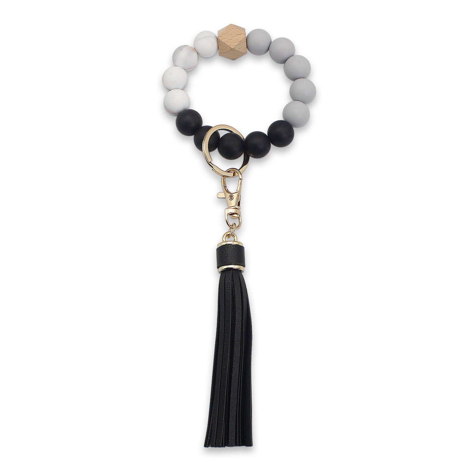 Wholesale Tassel Wood Beads Silicone Beads Wrist Keychain