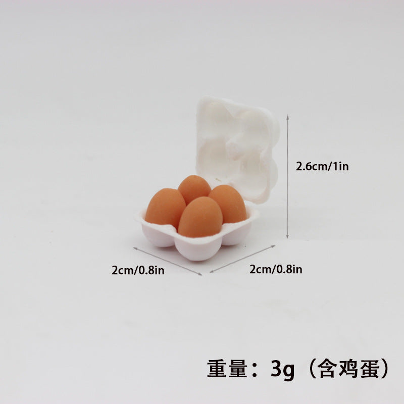 Wholesale Miniature food toy egg preservation box Doll Accessories