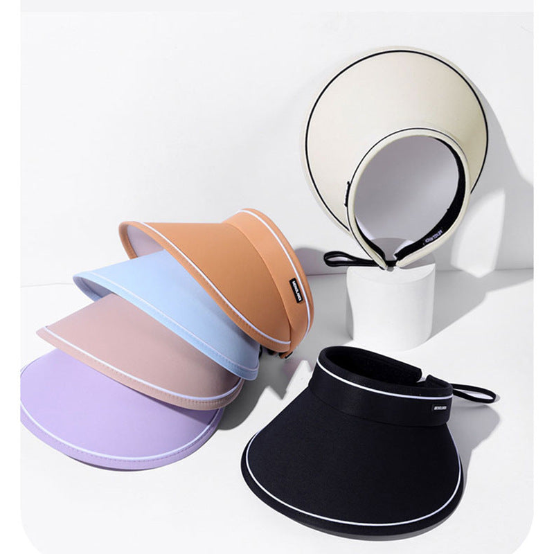 Wholesale Large brim summer sun hat without top for seaside