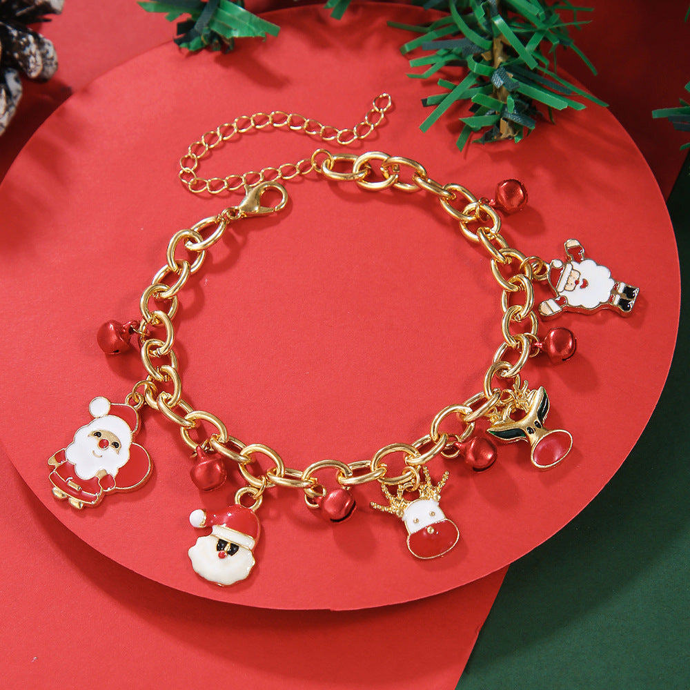 Wholesale Christmas Bell, Lucky Bag, Snowflake Christmas Bracelet