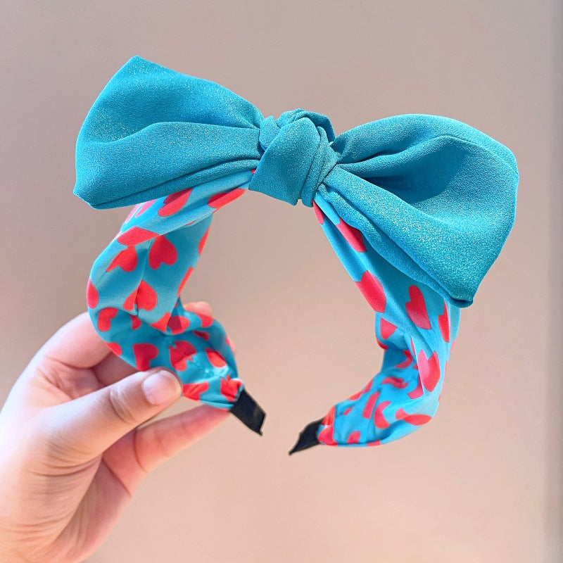 Wholesale Oversized Bow Love Fabric Wide-brimmed Headband