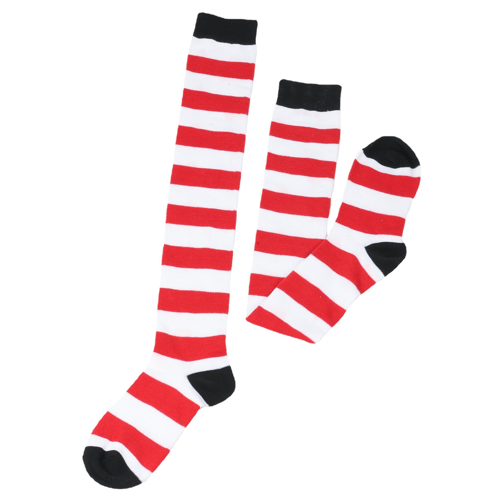 Wholesale Children's Christmas Knitted Striped Over-the-Knee Socks