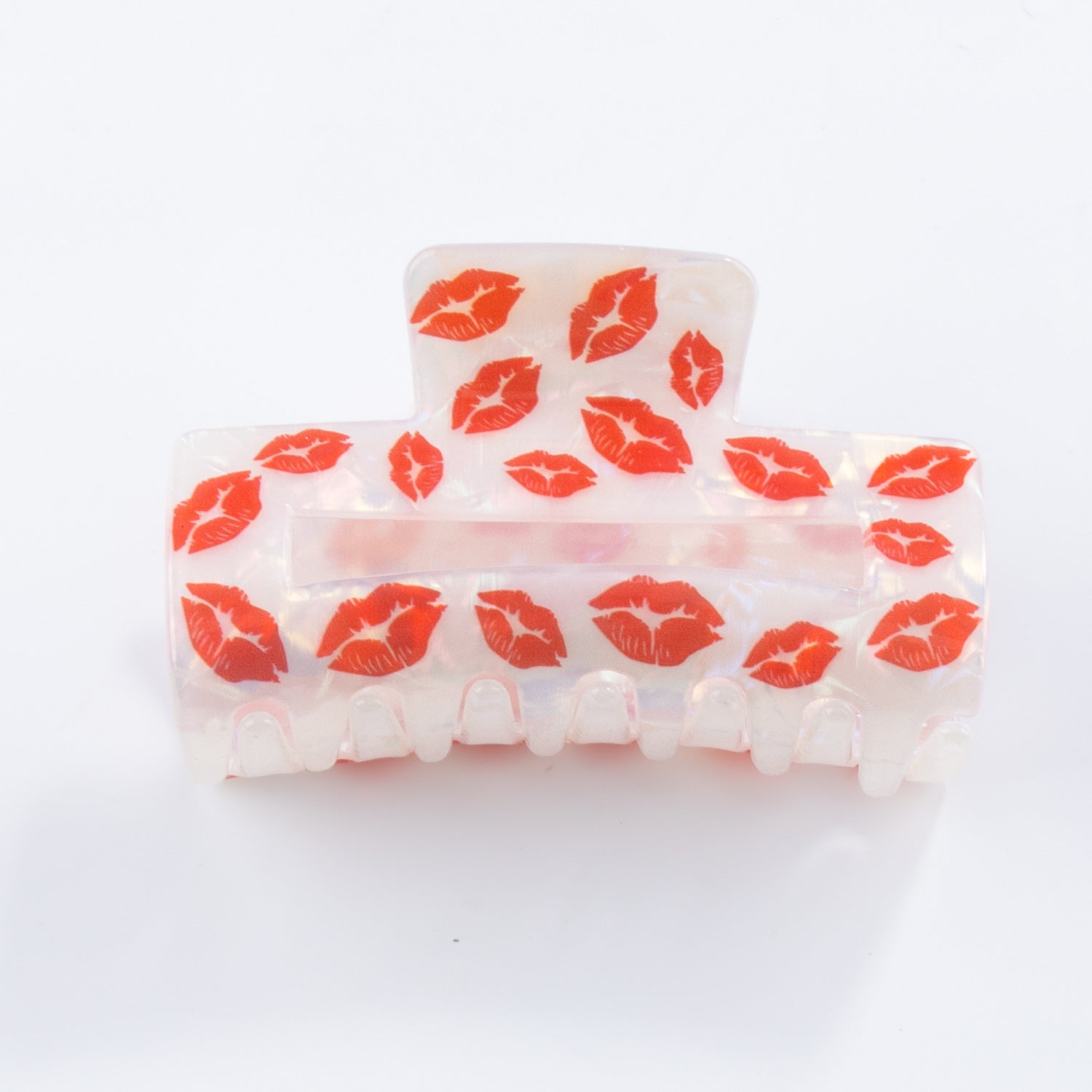 Wholesale pvc 8cm Valentine's Day Autumn and Winter Lip Print Hair Clips