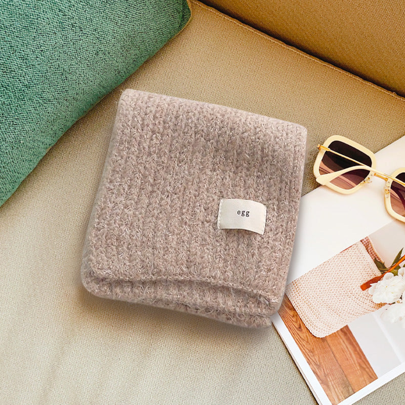 Wholesale Wool Knitted Warm Thickened Mohair Quilted Scarf