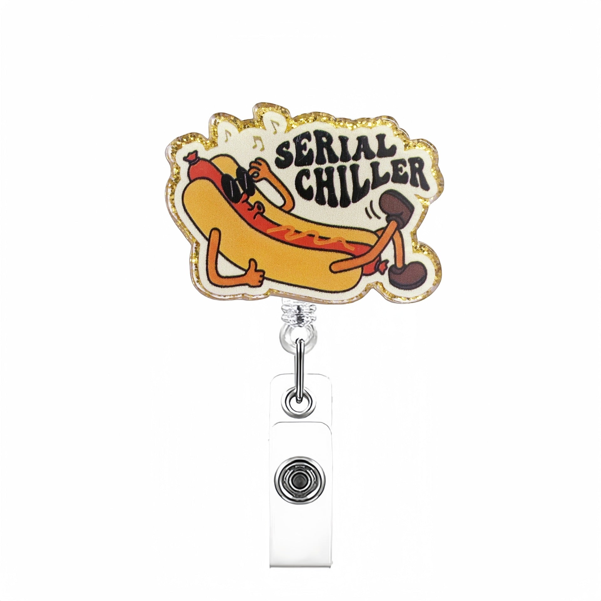 Wholesale DIY ID card retractable badge clip keychain