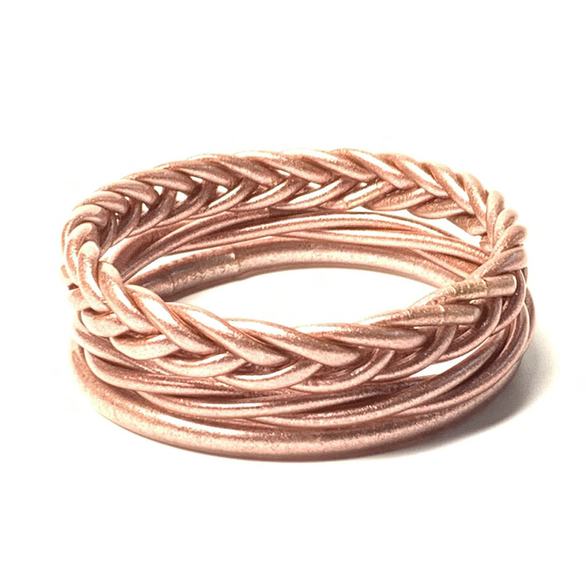 Wholesale Braided Bracelet PVC Silicone Tube Leopard Leather Bracelet Set