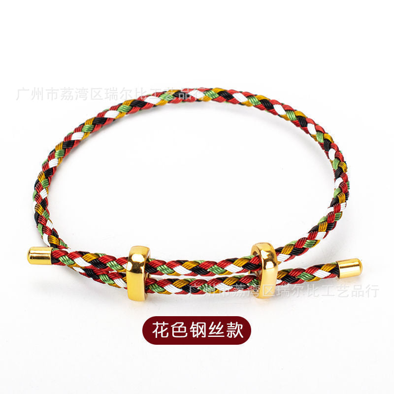 Wholesale Adjustable Steel Wire Bracelet with Figure Buckle