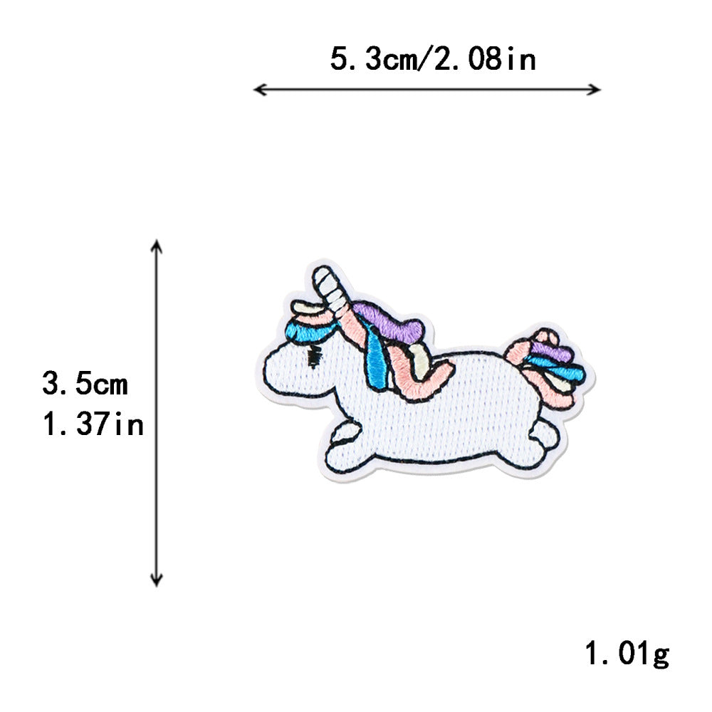 Wholesale  DIY Embroidered Unicorn Cloth Patch Hat Clothes Patch