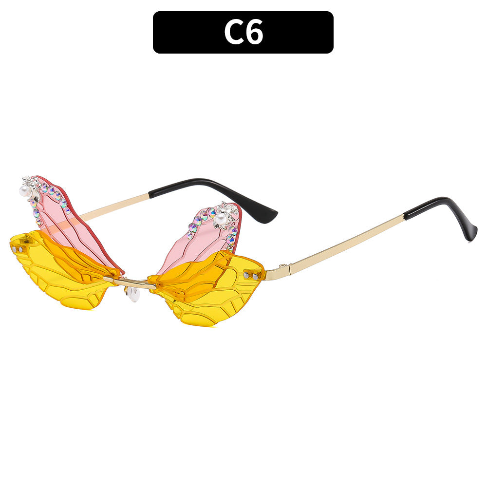 Nuevas gafas de sol de PC de Dragonfly Dragonfly Diamond al por mayor