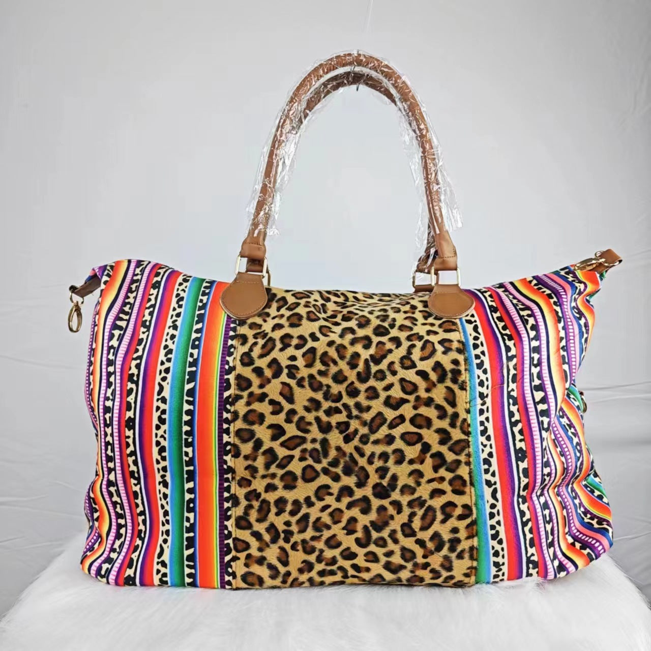 Wholesale Travel Tote Bag for Overnight Weekend Cow Bohemian Canvas Bag