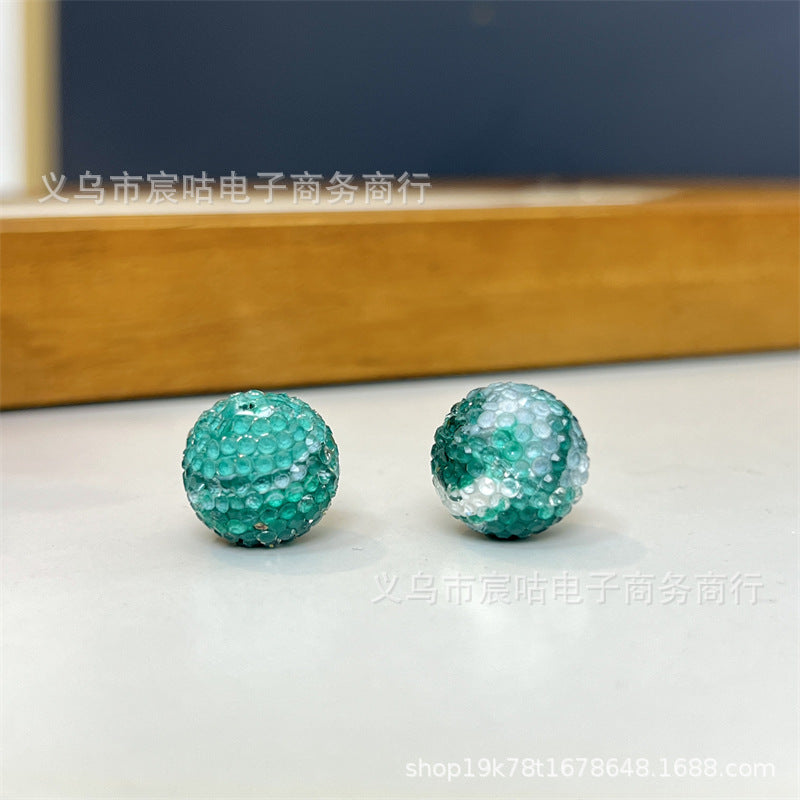 Wholesale 10pcs colored gradient clay Crystal Beads