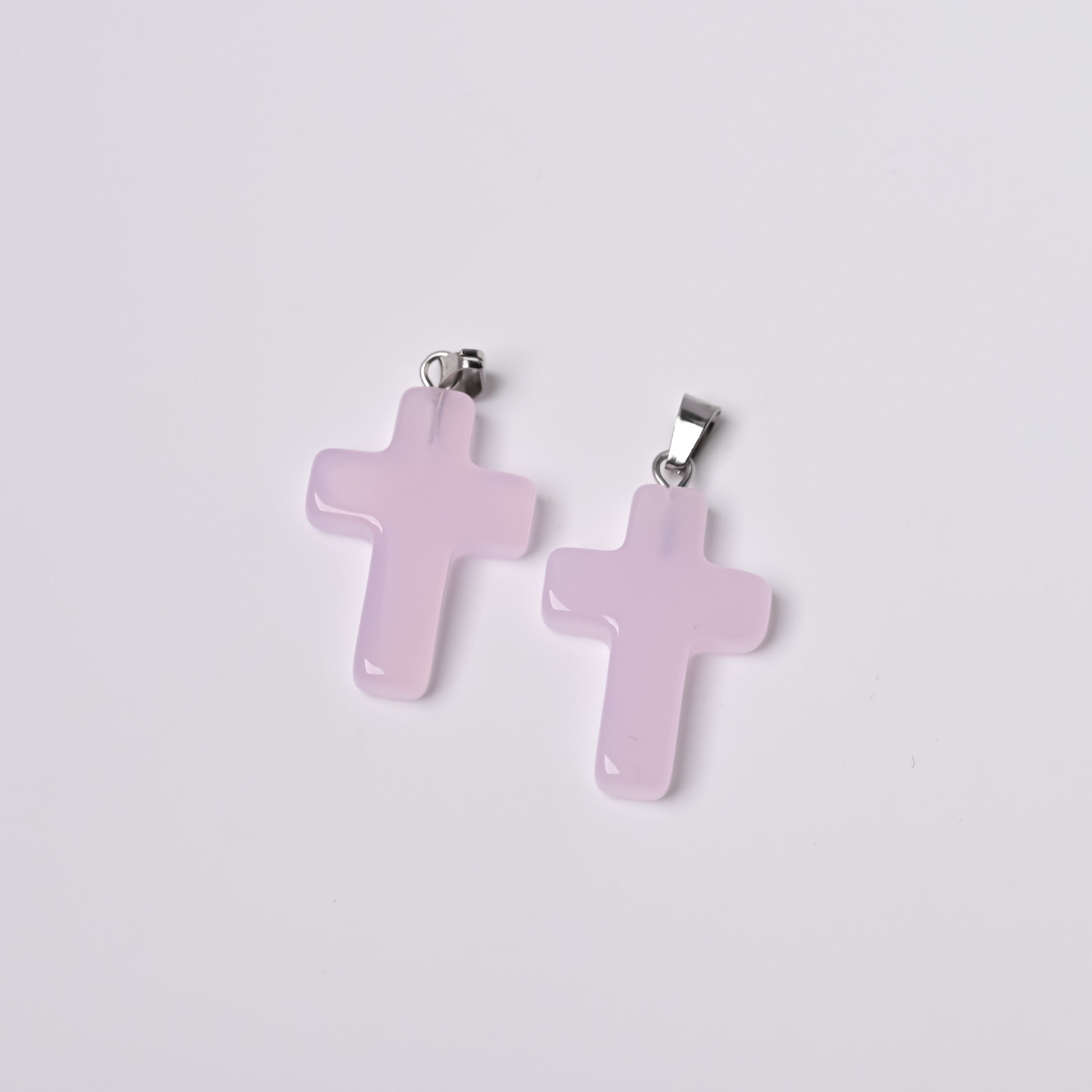 Wholesale Multicolor glass water drop cross pendant accessories DIY