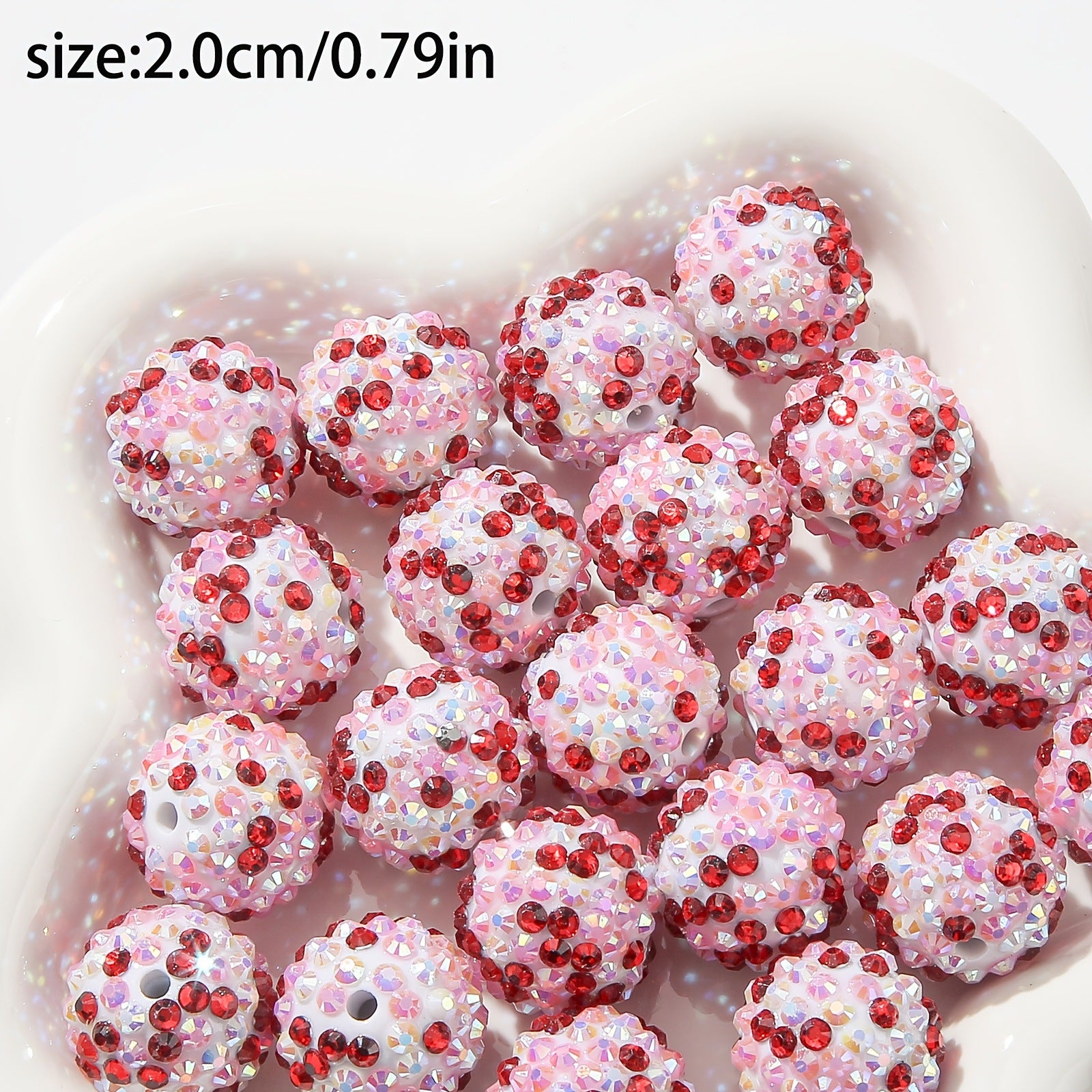 Wholesale 10pcs 20mm colored diamond ball Acrylic Beads