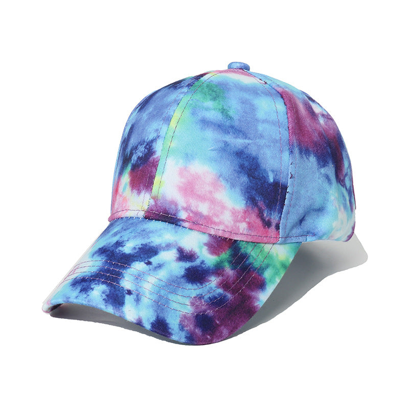 Wholesale Hip Hop Visor Tie Dye Polyester Baseball Cap