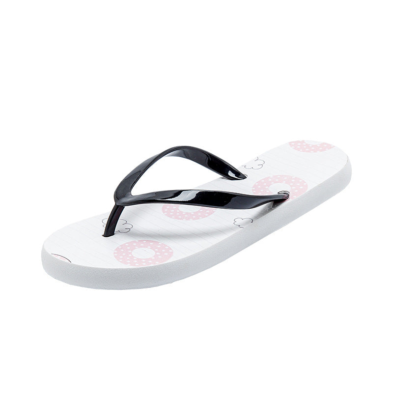 Wholesale Summer Non-slip Simple Cartoon Print Pvc Flip Flops